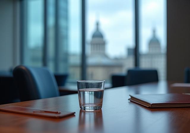 Modern professional office setting in London with a view of the city